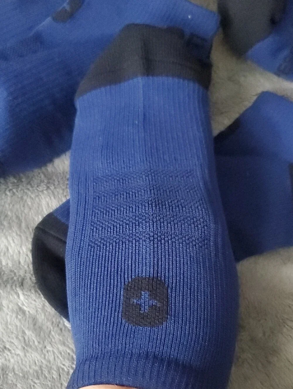 Figs Women's Low-Cut Royal Blue and Black Athletic No-Show Socks